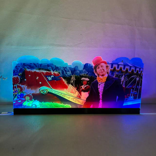 Willy Wonka and the Chocolate Factory Lit Topper 3D Acrylic LED Topper, For Jersey Jack Pinball Mahine, Pinball Topper