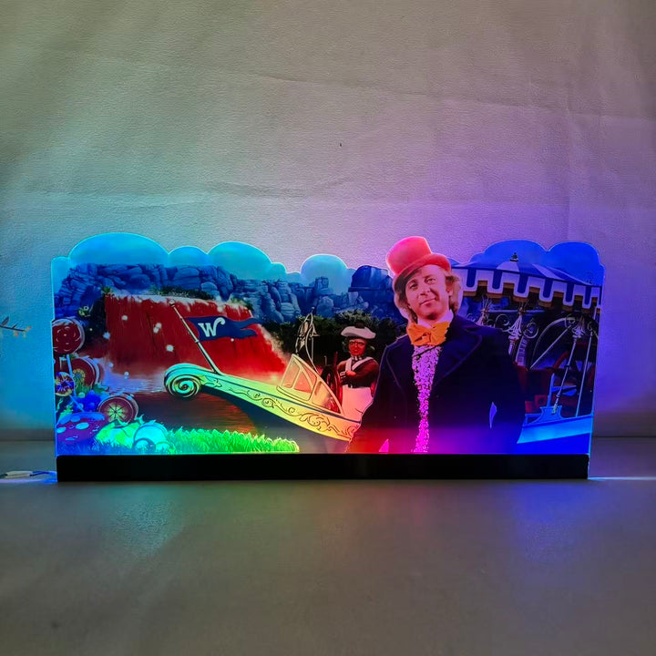 Willy Wonka and the Chocolate Factory Lit Topper 3D Acrylic LED Topper, For Jersey Jack Pinball Mahine, Pinball Topper