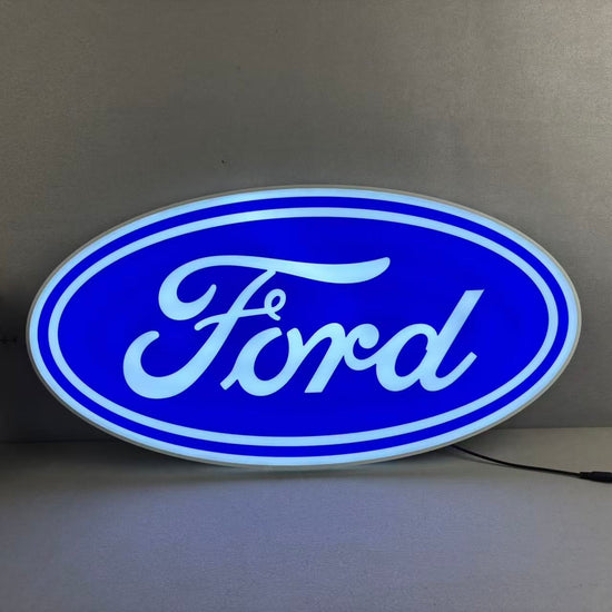 Ford Logo Car Logo LED Lightbox 3D Printed Lightbox