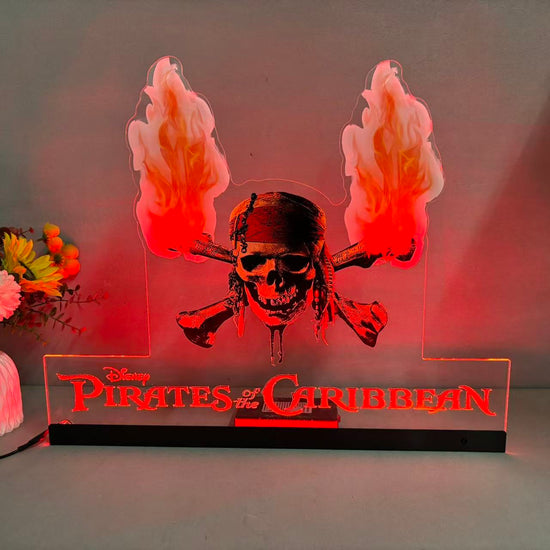 Décoration de flipper Pirates des Caraïbes en acrylique à LED RVB, pour machine de flipper Jersey Jack JJP