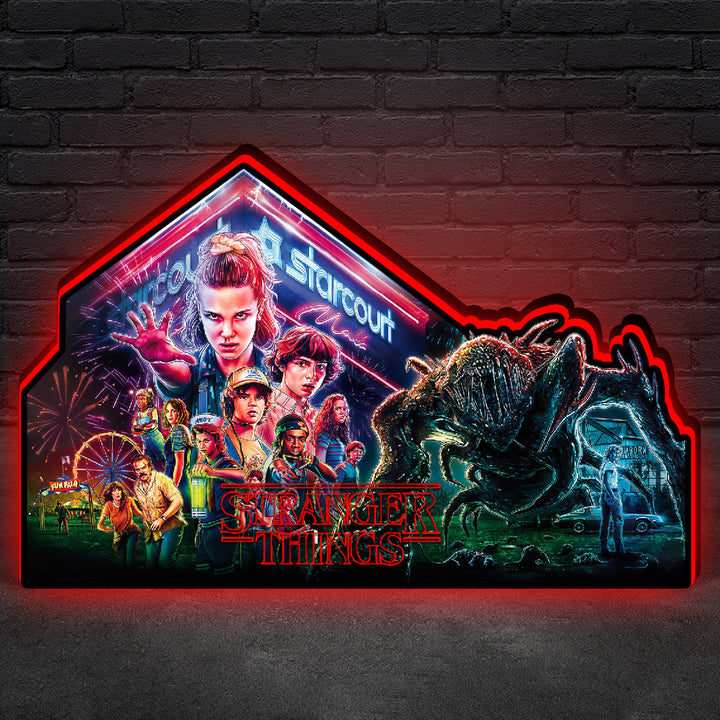 Stranger Things Pinball Topper Lightbox Arcade Gaming Light box for Man's Cave
