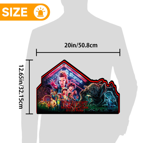 Stranger Things Pinball Topper Lightbox Arcade Gaming Light box for Man's Cave