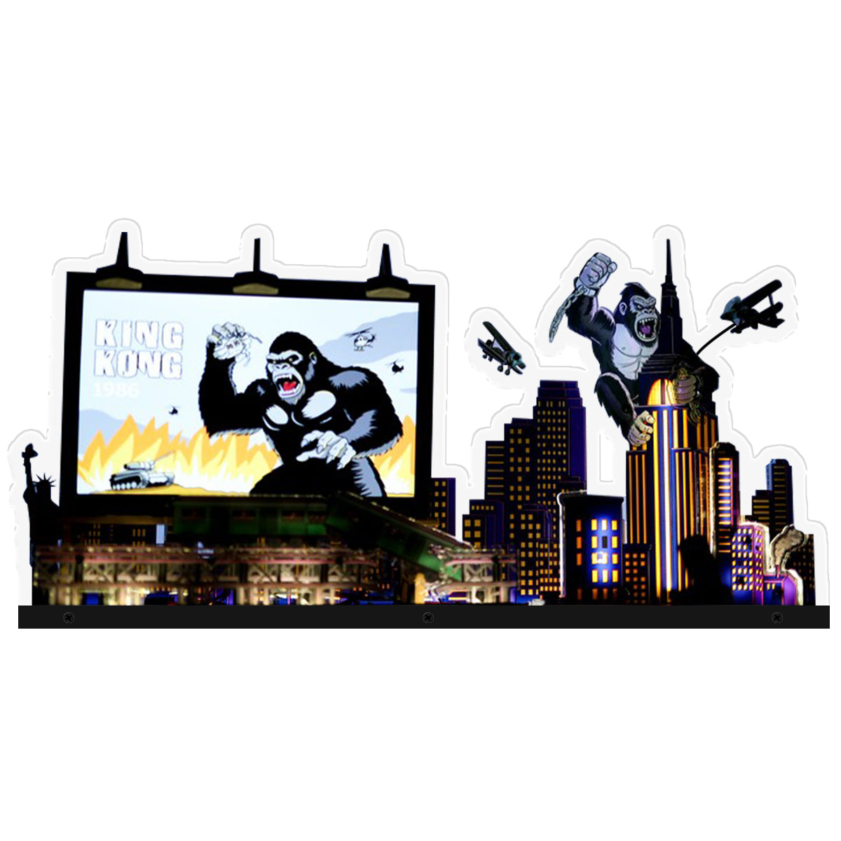 Kingkong The Eighth Wonder 3D Acryl-LED-Topper, für Stern Flipperautomaten, Flipper-Topper