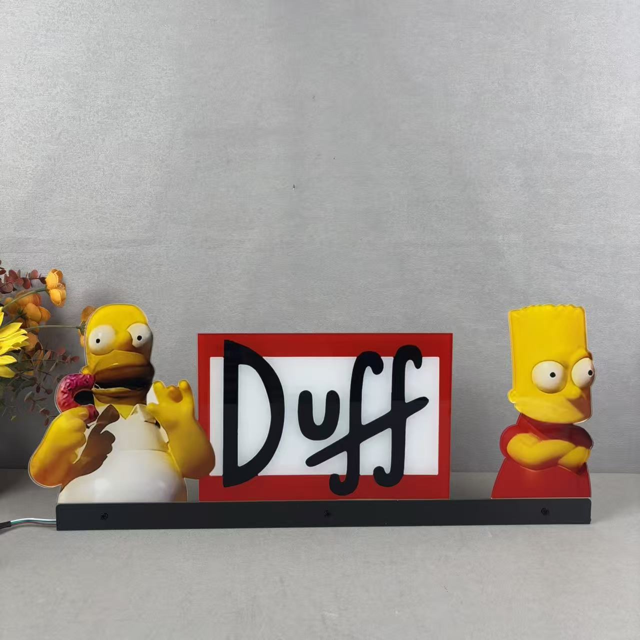 The SImpsons Duff Topper 3D Acrylic LED Topper, for Data East Pinball Machine, Pinball Topper