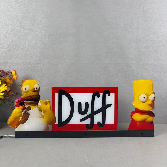 The SImpsons Duff Topper 3D Acrylic LED Topper, for Data East Pinball Machine, Pinball Topper