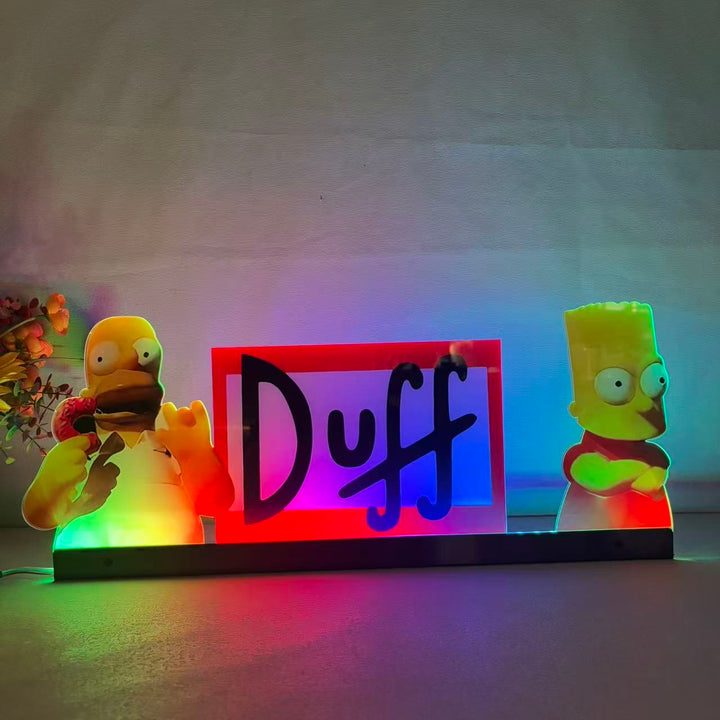 The SImpsons Duff Topper 3D Acrylic LED Topper, for Data East Pinball Machine, Pinball Topper