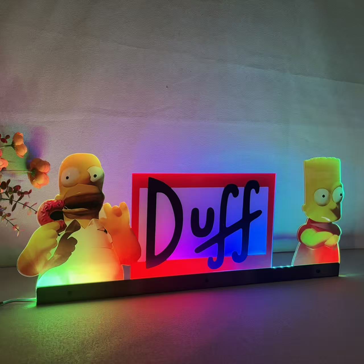 The SImpsons Duff Topper 3D Acrylic LED Topper, for Data East Pinball Machine, Pinball Topper