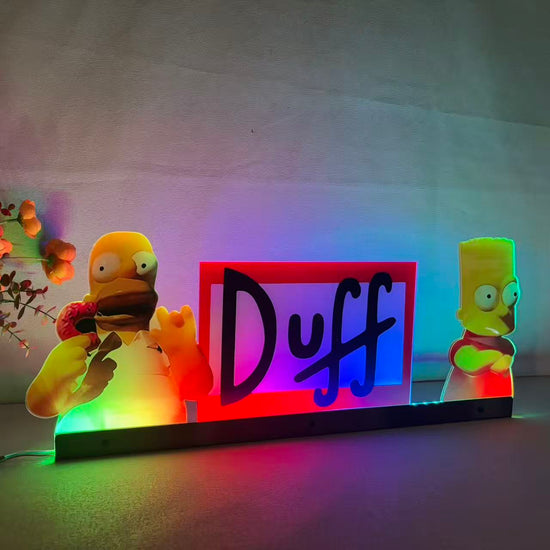 The SImpsons Duff Topper 3D Acrylic LED Topper, for Data East Pinball Machine, Pinball Topper