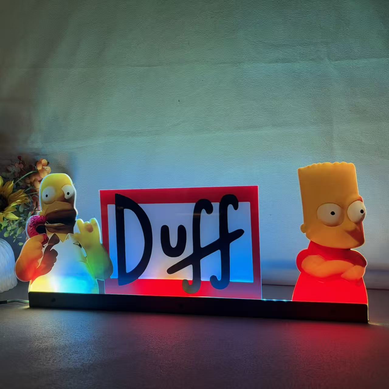 The SImpsons Duff Topper 3D Acrylic LED Topper, for Data East Pinball Machine, Pinball Topper