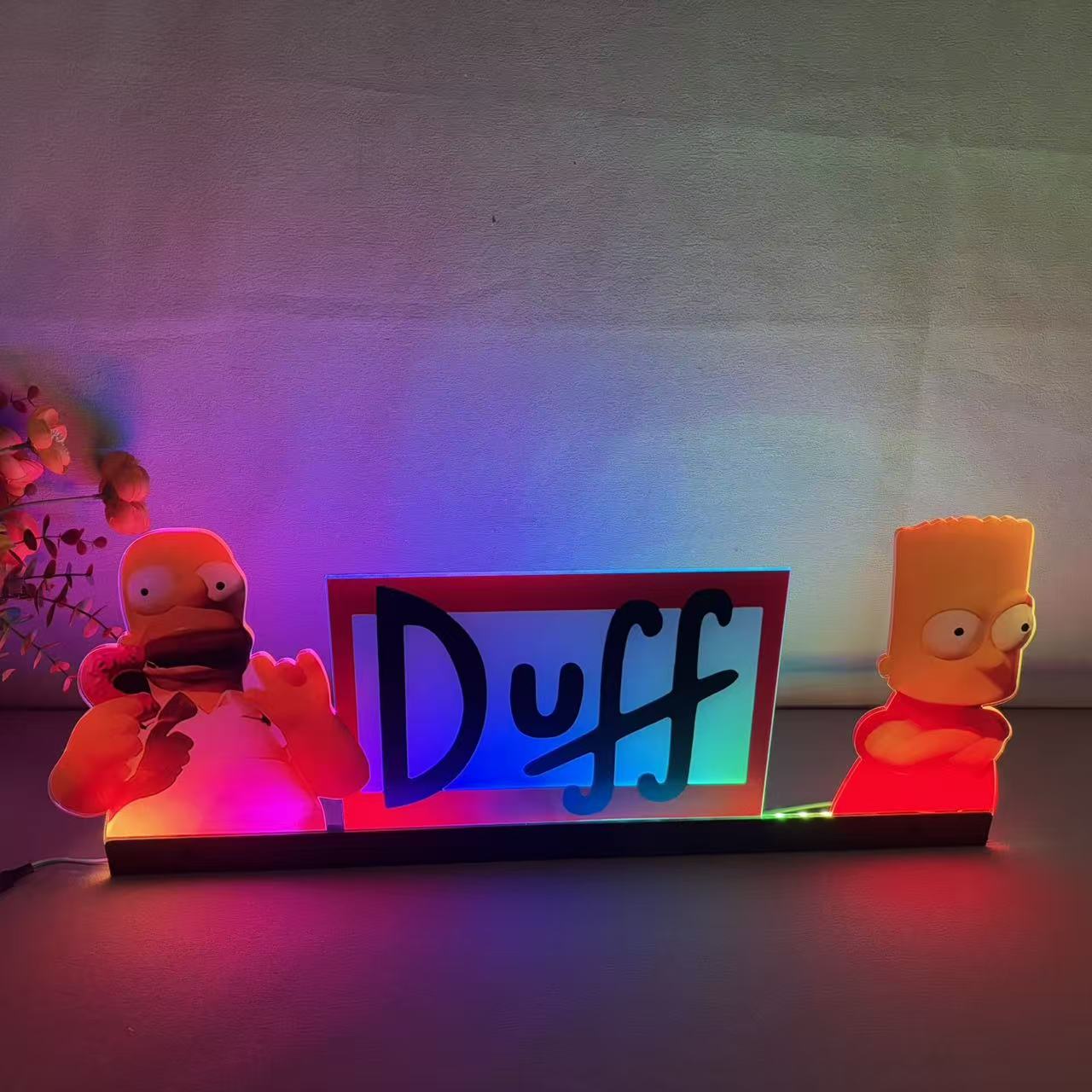 The SImpsons Duff Topper 3D Acrylic LED Topper, for Data East Pinball Machine, Pinball Topper