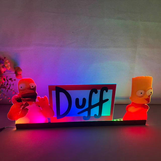 The SImpsons Duff Topper 3D Acrylic LED Topper, for Data East Pinball Machine, Pinball Topper