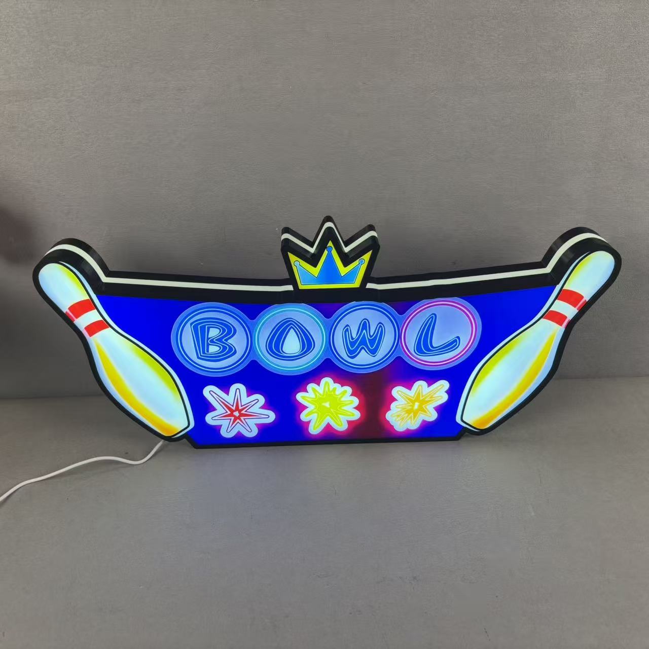 Boîte à lumière LED personnalisée The Big Lebowski Flipper, imprimée en 3D, alimentée par USB et entièrement réglable