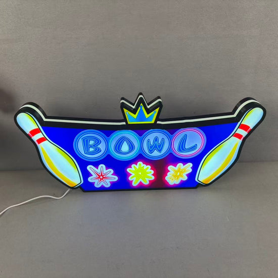 Boîte à lumière LED personnalisée The Big Lebowski Flipper, imprimée en 3D, alimentée par USB et entièrement réglable