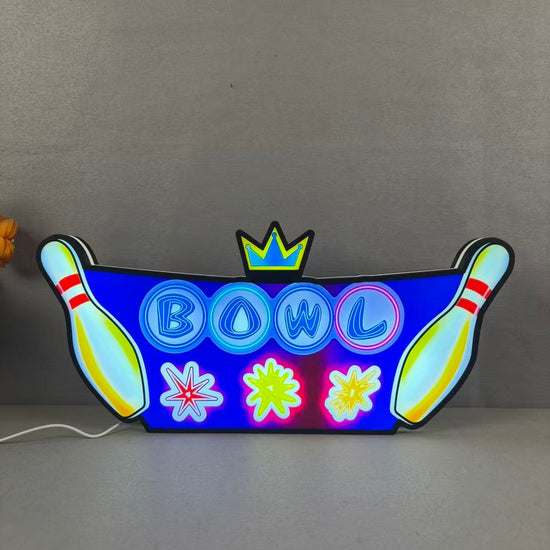 Boîte à lumière LED personnalisée The Big Lebowski Flipper, imprimée en 3D, alimentée par USB et entièrement réglable