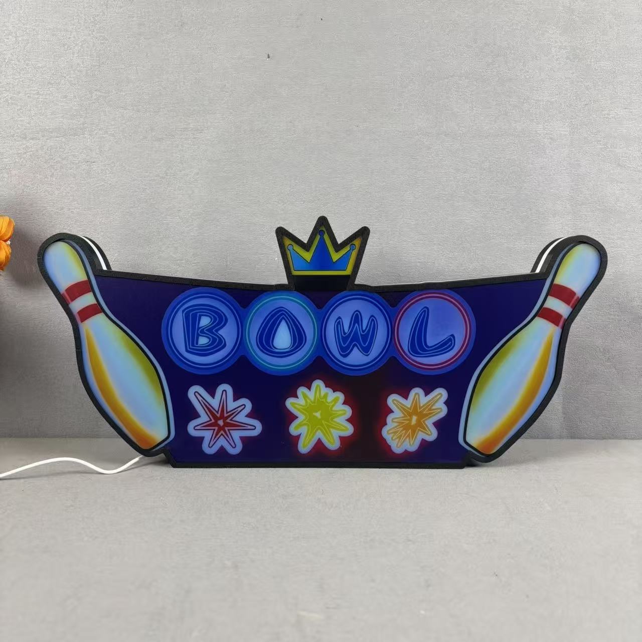 Boîte à lumière LED personnalisée The Big Lebowski Flipper, imprimée en 3D, alimentée par USB et entièrement réglable