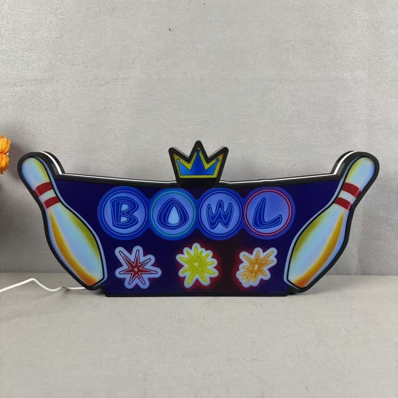 Boîte à lumière LED personnalisée The Big Lebowski Flipper, imprimée en 3D, alimentée par USB et entièrement réglable