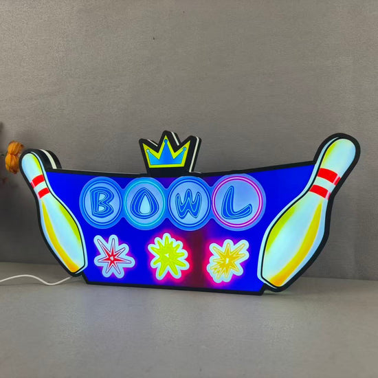 Boîte à lumière LED personnalisée The Big Lebowski Flipper, imprimée en 3D, alimentée par USB et entièrement réglable