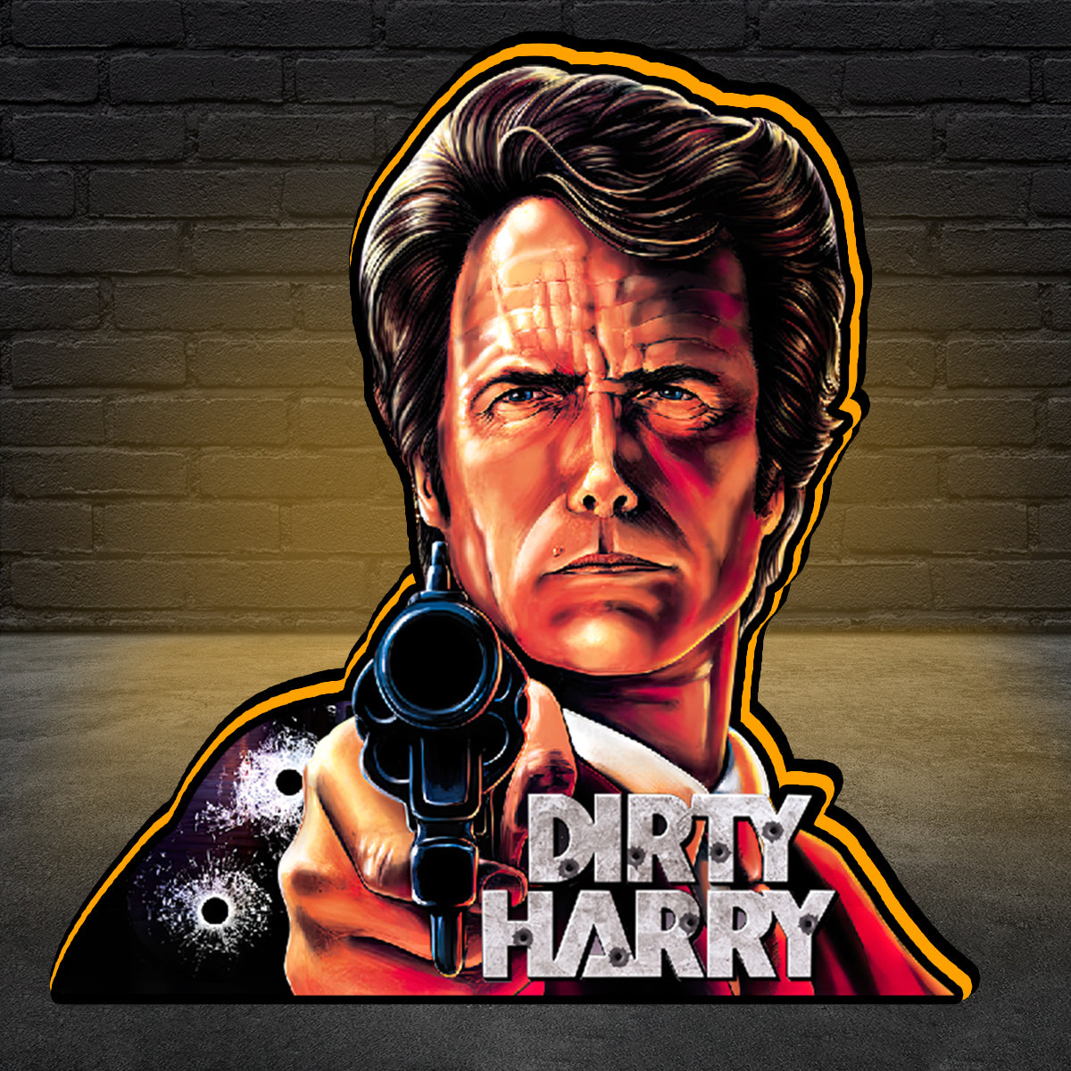 Dirty Harry Pinball Topper, Pinball Arcade Decor, for The Williams Pinball Machine Topper, Mans Cave Decor