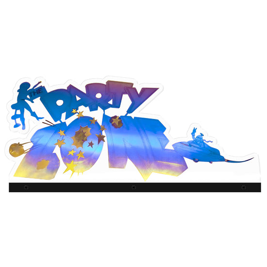 Party Zone Pinball Topper 3D Acrylic RGB LED Topper, For Ballly Pinball Machine, Mans Cave Decor