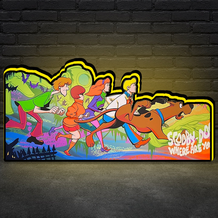 Scooby Doo Where are you Pinball Topper LED Sign, 3D Printed Lightbox, USB Powered & Full Dimmable
