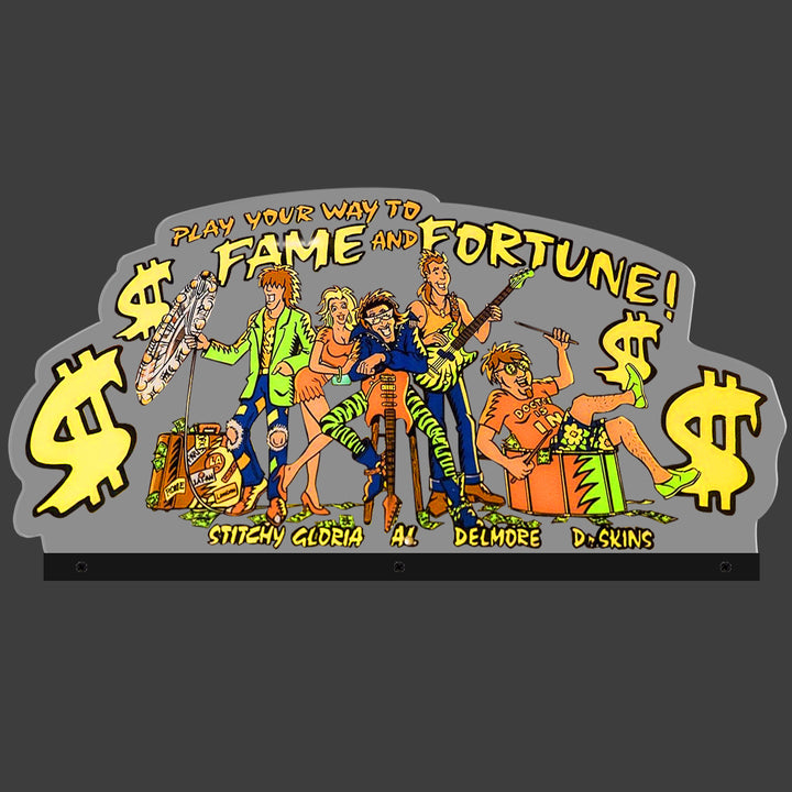 Alvin G & Co AL'S GARAGE BAND GOES ON A WORLD TOUR Pinball Topper 3D LED Light Box, for Pinball Arcade Game fans,  Pinball Arcade Decor