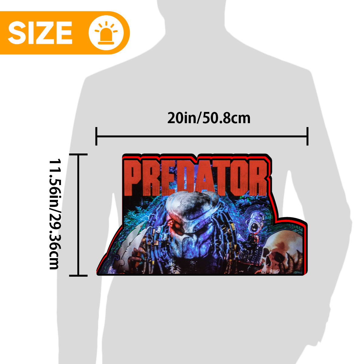 Predator 2025 Pinball Topper Led Lightbox, For Pinball Machine by Pinball Brothers, 5V USB with Dimmer Perfect for Game Room Man's Cave