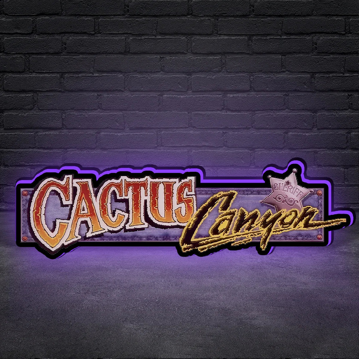 Cactus Canyon Topper, caisson lumineux LED pour machine de jeu vidéo, décoration de flipper, décoration de flipper pour flipper CGC 