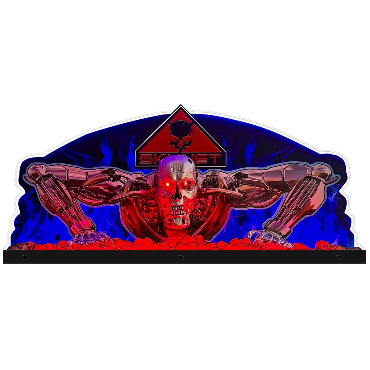 Terminator 2 Judgment Day Pinball Acrylic LED Topper, for William Pinball Machine, Pinball Topper