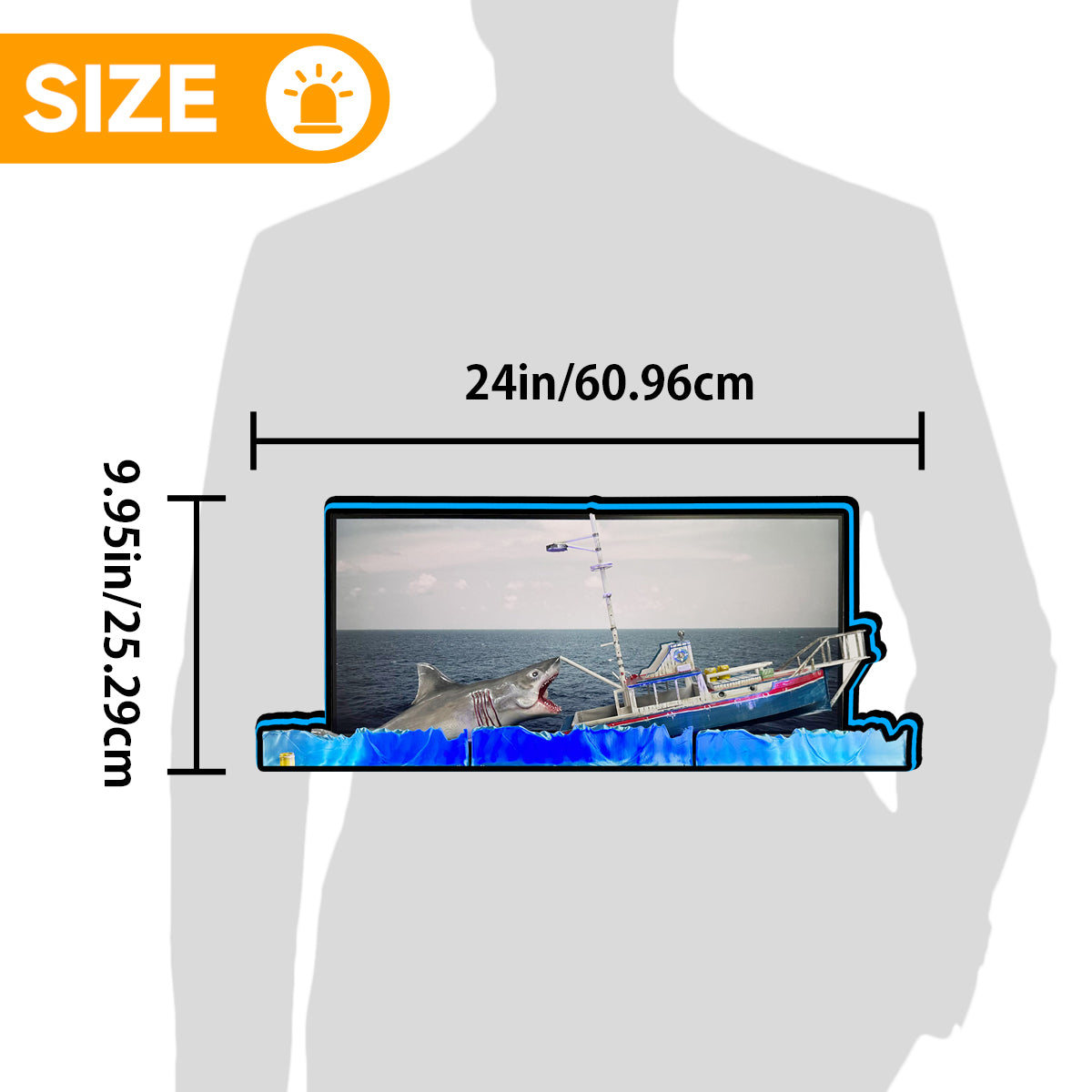 JAWS Pinball Topper for Stern, Pinball Arcade Decor, Perfect for Game Room or Pinball Machine