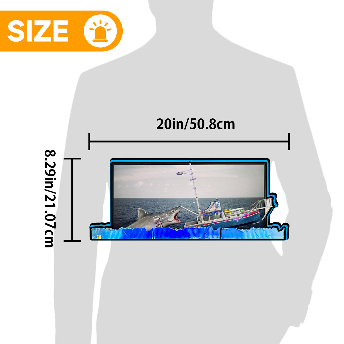 JAWS Pinball Topper for Stern, Pinball Arcade Decor, Perfect for Game Room or Pinball Machine