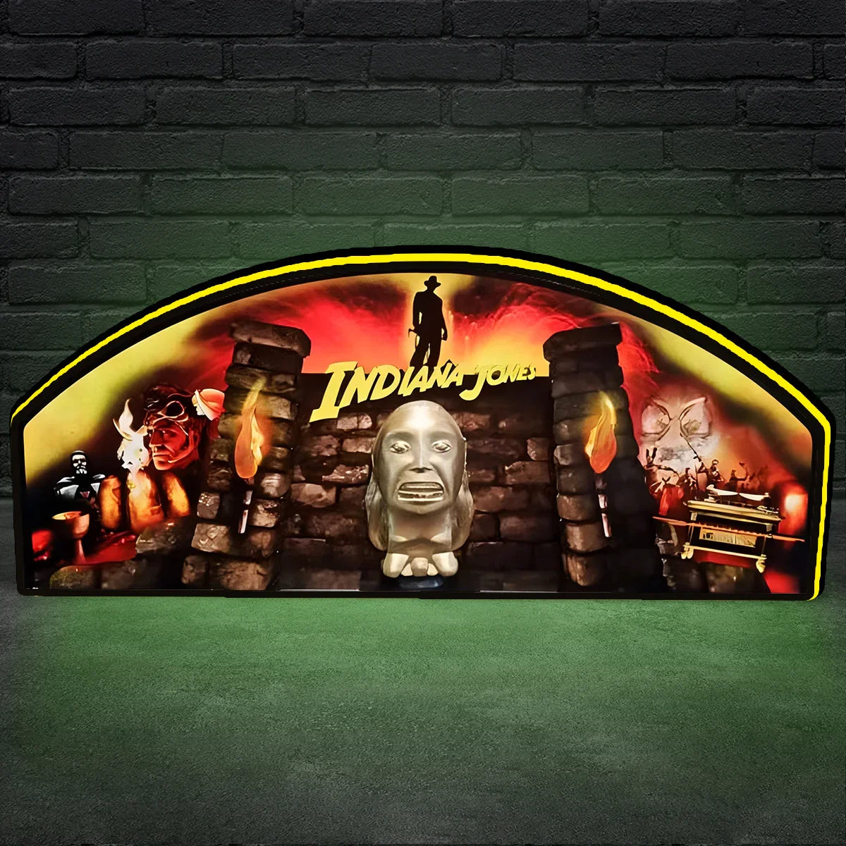 Indiana Jones Special RF Edition Pinball Topper LED Sign, 3D Printed Lightbox, USB Powered & Full Dimmable