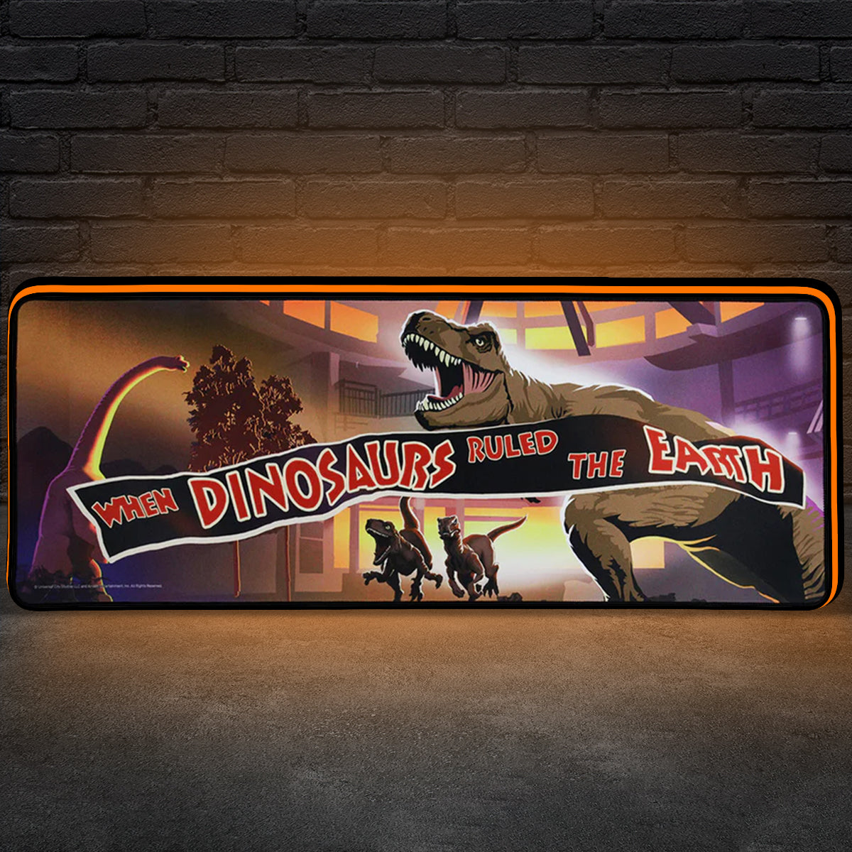 Jurassic park 30th anniversary T rex LED Lightbox Pinball Topper 3D Printed Light Box