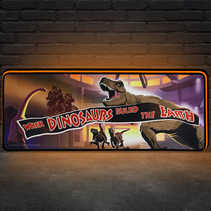 Jurassic Park Dominion Logo LED Lightbox Pinball Topper Boîte à lumière imprimée en 3D