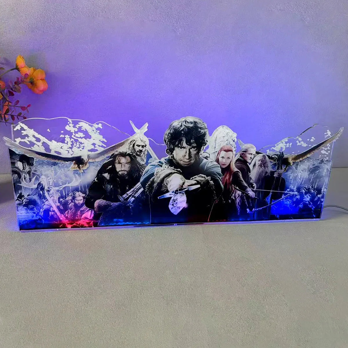 The Hobbit 3D Pinball Topper 3D Acrylic LED Topper, for LOTR Pinball Machine, The Lord of the Rings Pinball Topper