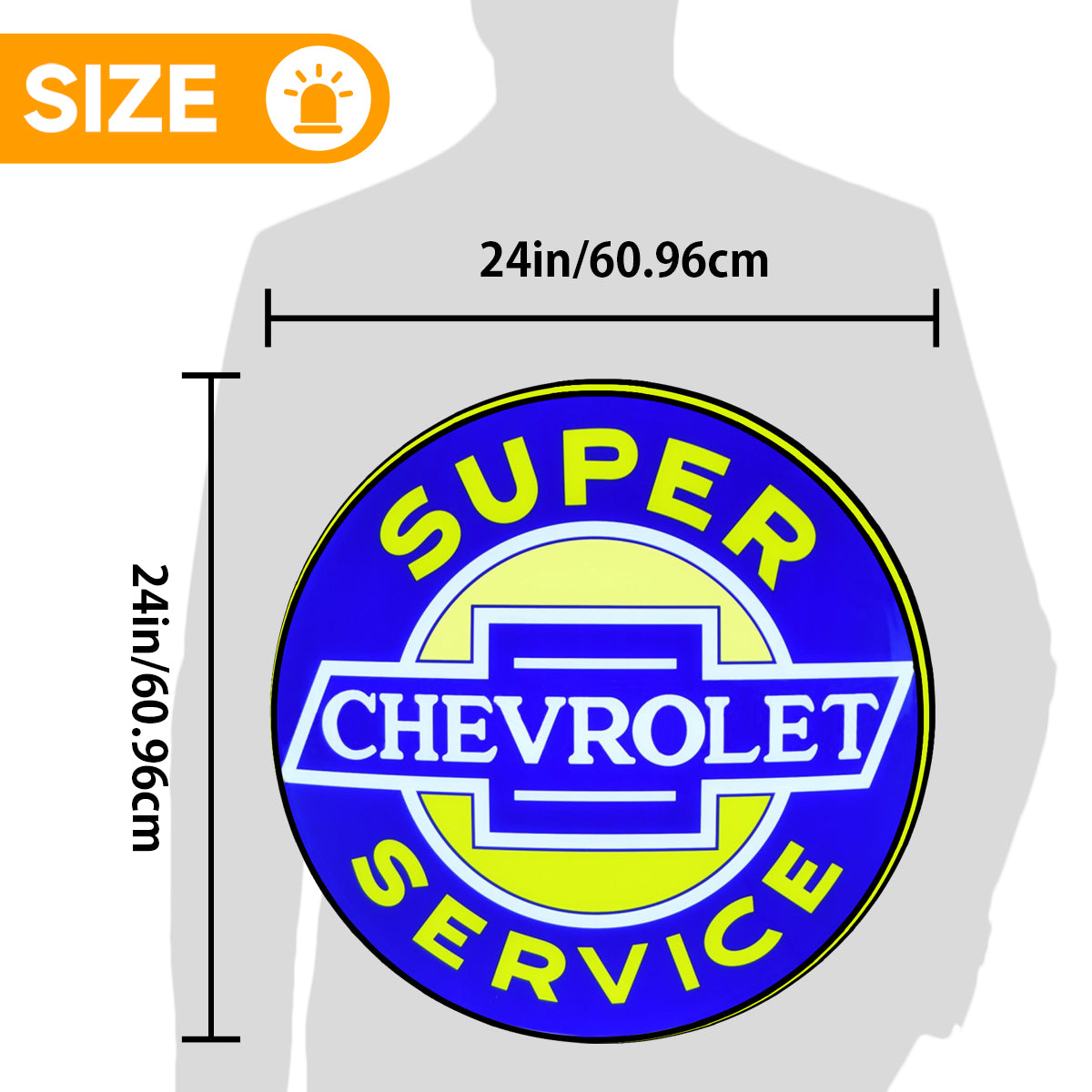Chevrolet Logo Custom 3D LED Topper Printed Lightbox
