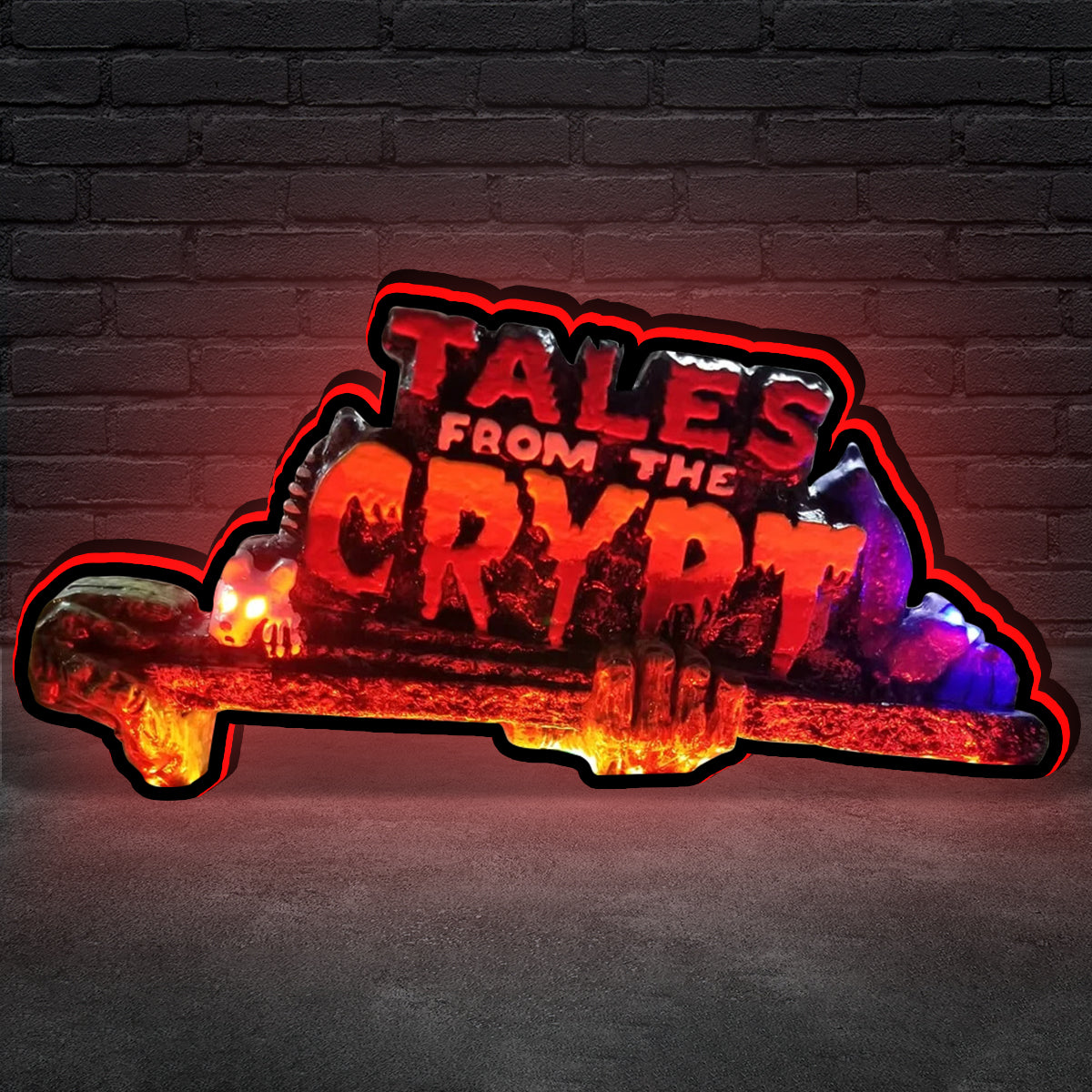 „Tales From The Cpypt“-Leuchtkasten für Data East Flipperautomaten, Arcade-Leuchtkasten für die Männerhöhle, Halloween-Dekoration 
