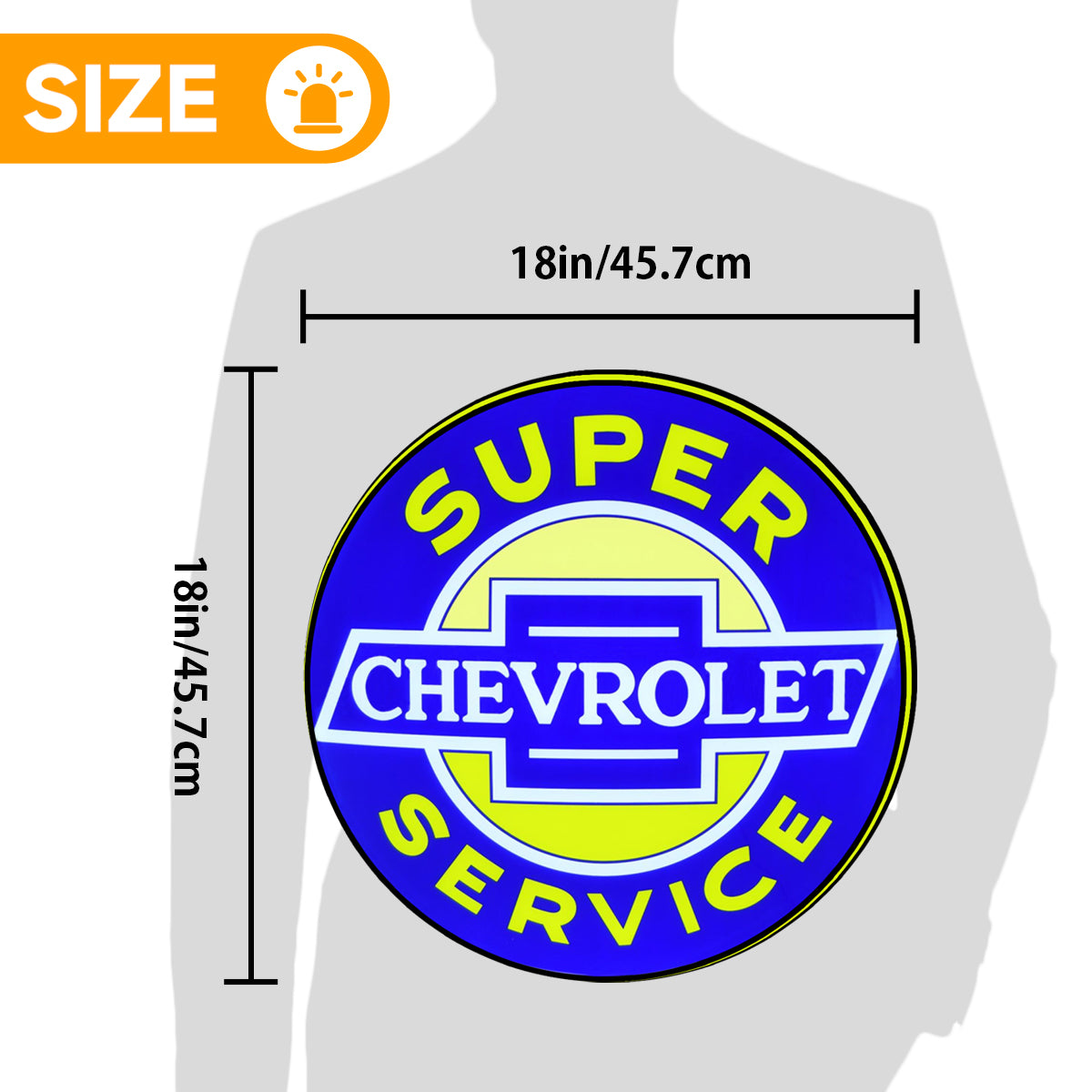 Chevrolet Logo Custom 3D LED Topper Printed Lightbox