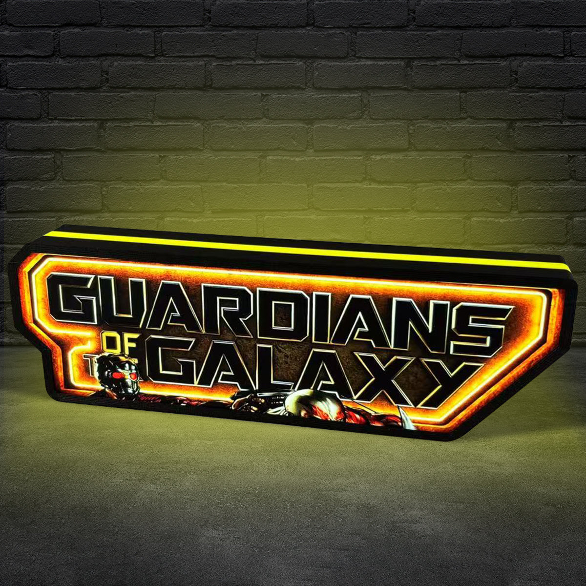Guardians of the Galaxy Logo Pinball Topper Led Lightbox, USB plug Dimmer, Pinball Arcade Decor, Perfect for Game Room or Pinball Machine