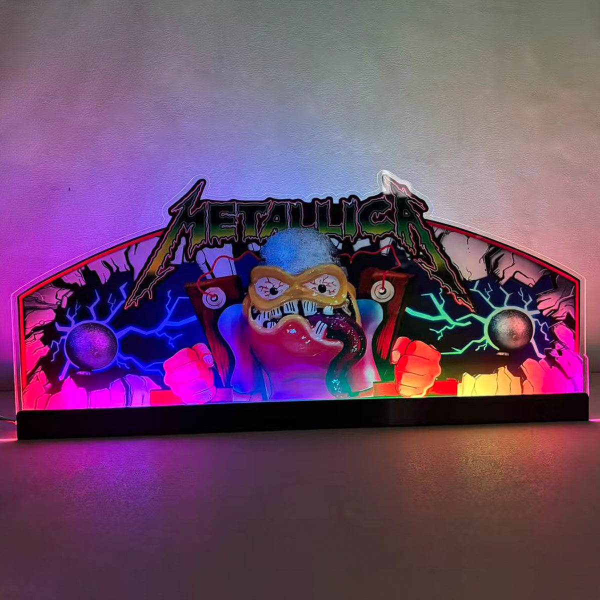 Metallica Pinball Acrylic LED Topper, for Pinball Machine, Pinball Topper