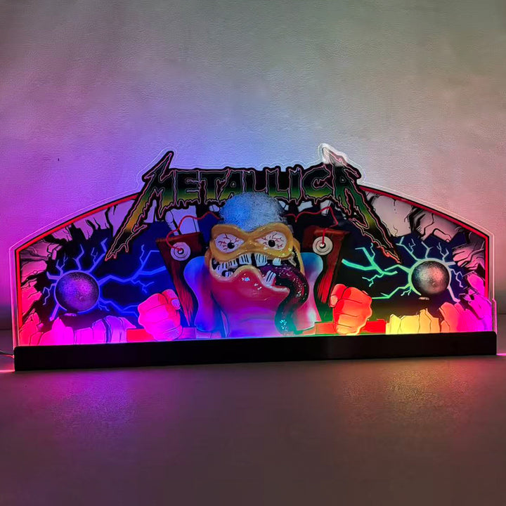 Metallica Pinball Acrylic LED Topper, for Pinball Machine, Pinball Topper