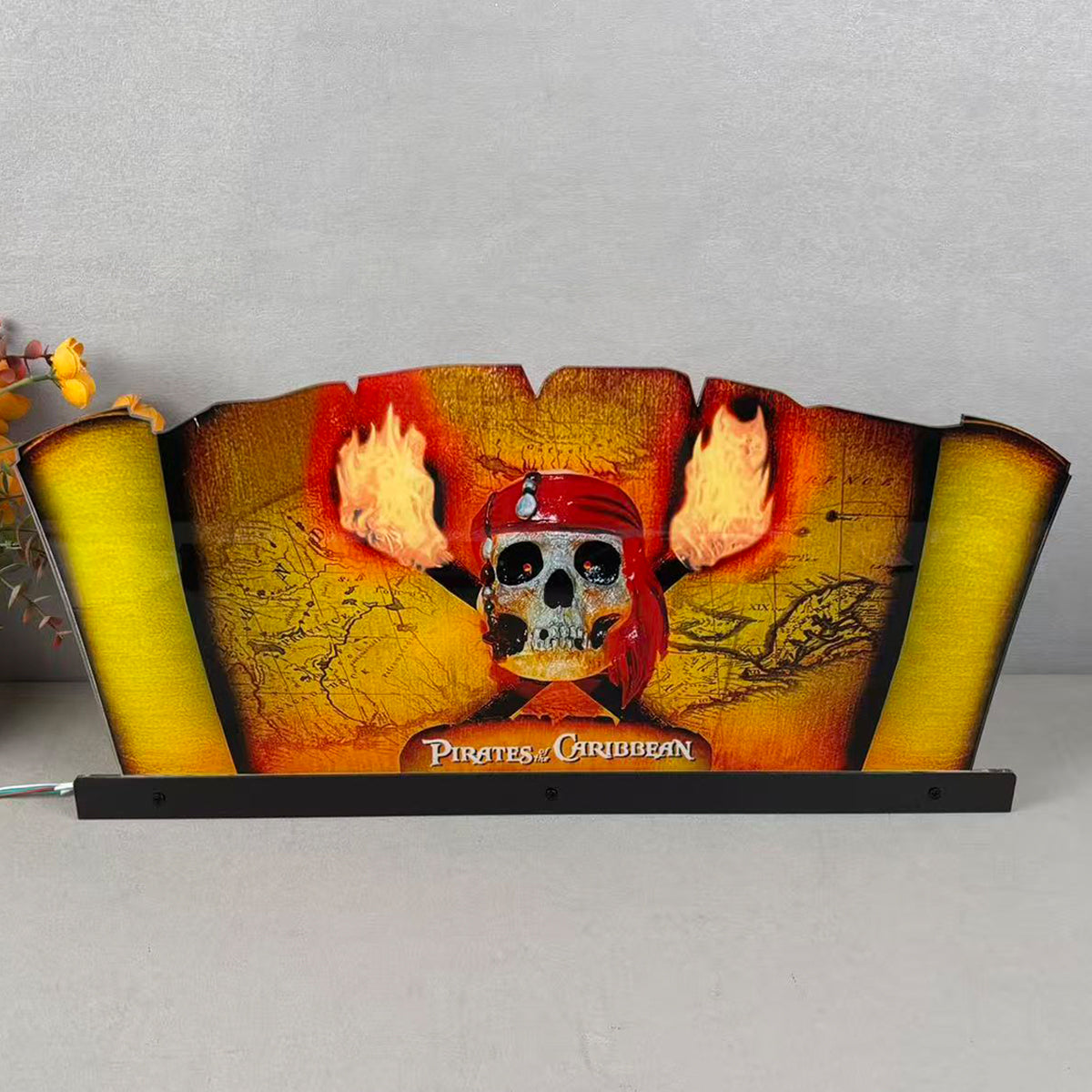 Pirates of the Caribbean Pinball Topper 3D Acrylic LED Topper, For Jersey Jack JJP Pinball Machine, Pinball Topper