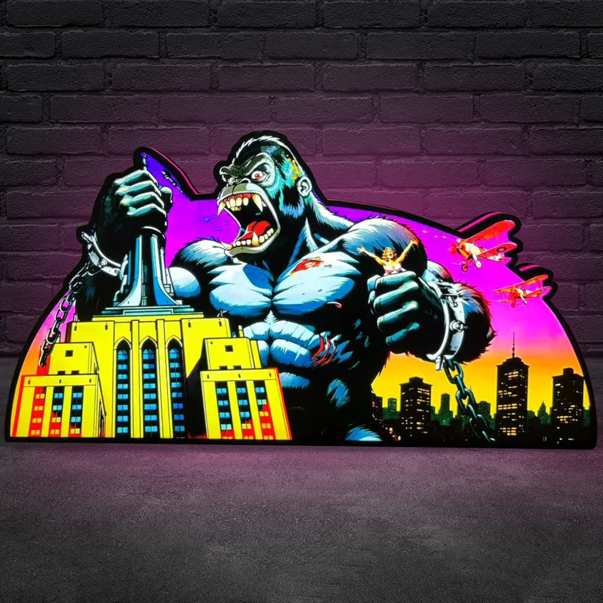 King Kong Pinball AR Topper for  Pinball Machine, 3D Printed Lightbox USB Powered & Full Dimmable