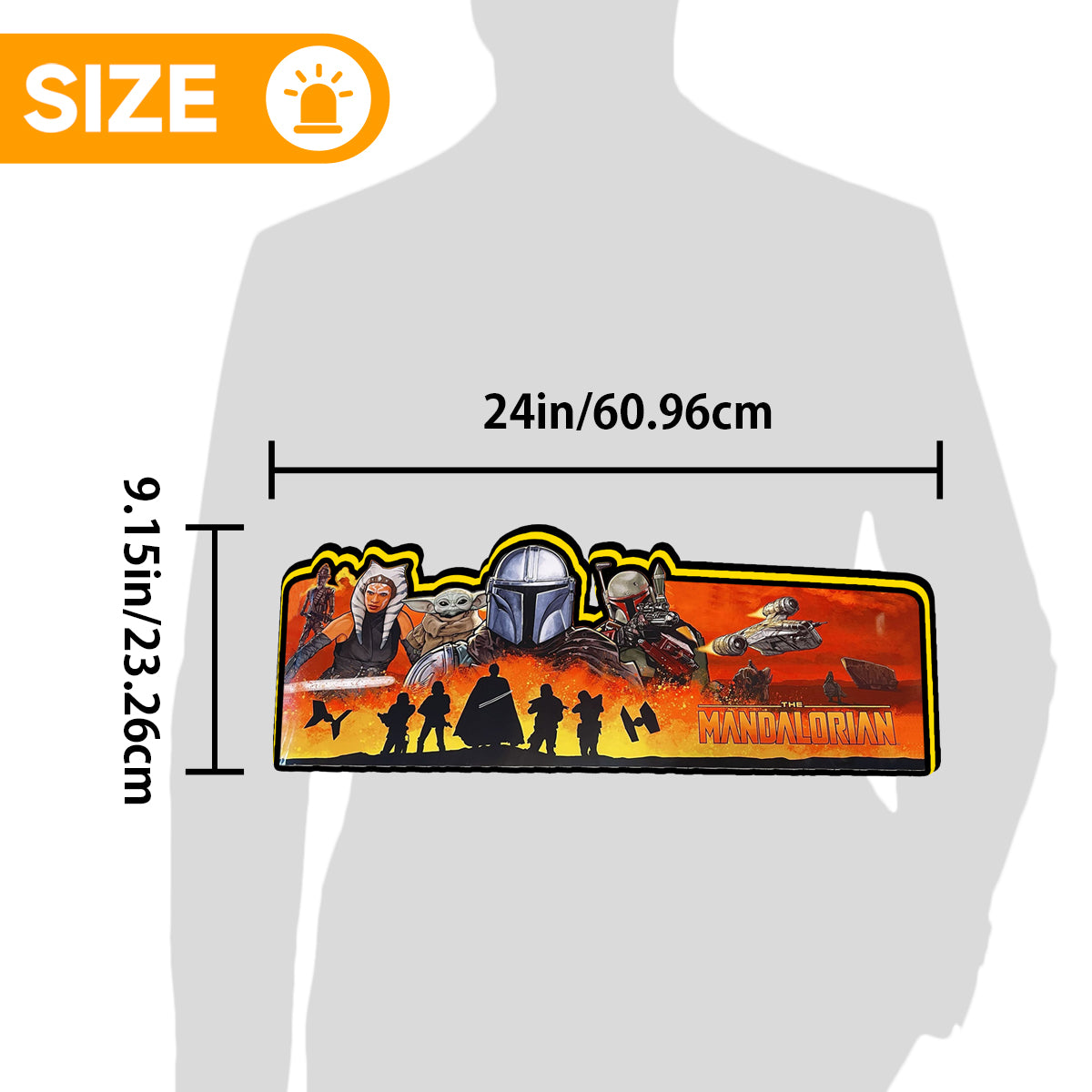 The Mandalorian Pinball Topper LED Lightbox, Pinball Arcade Decor, for The Stern Pinball Machine Topper