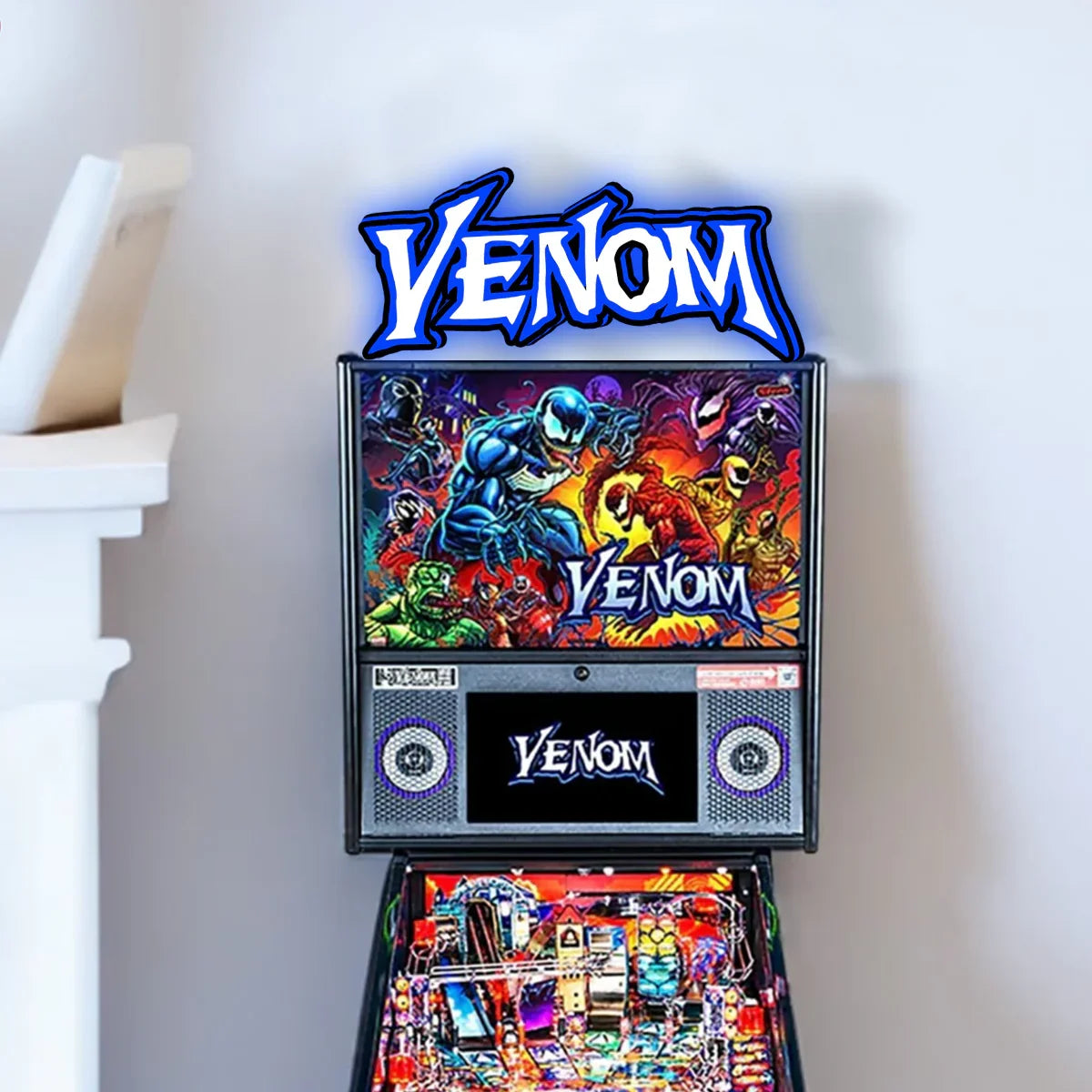 Venom Logo LED Light Box Fully Darkable USB Powered, Pinball