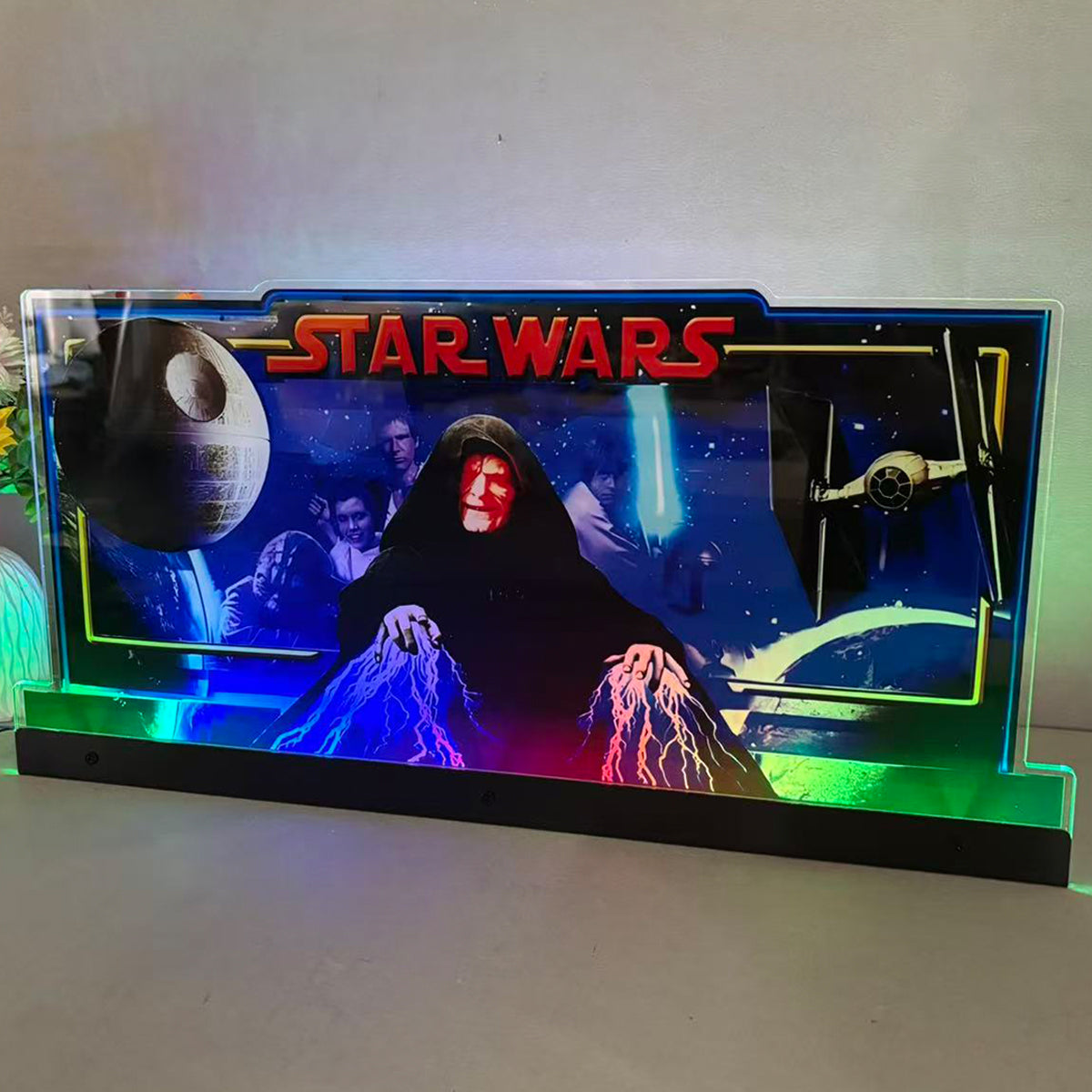 Décoration de flipper Star Wars Seigneur Sith 3D en acrylique LED pour flipper Stern