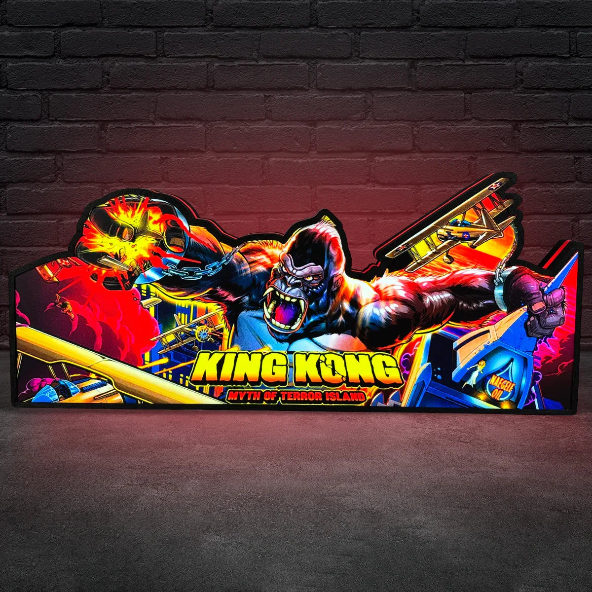 King Kong Pinball Topper for  Pinball Machine, 3D Printed Lightbox USB Powered & Full Dimmable