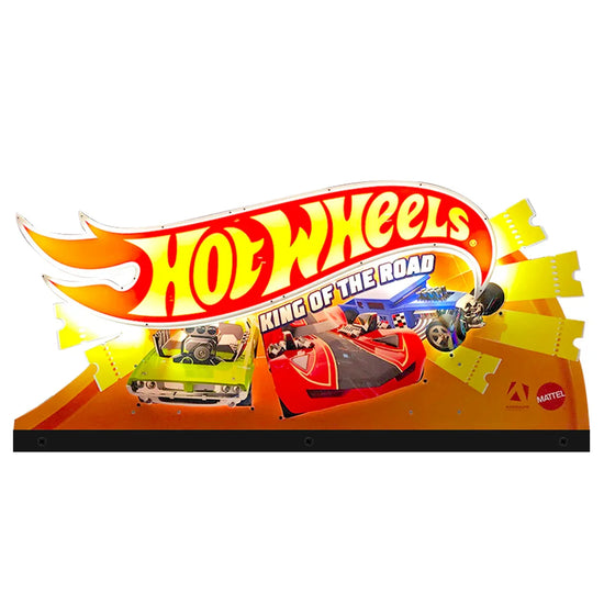 Hotwheels King of the Road Topper 3D Acrylic LED Topper, For Arcade Art Repro Game Mahine, Arcade Game Machine Topper