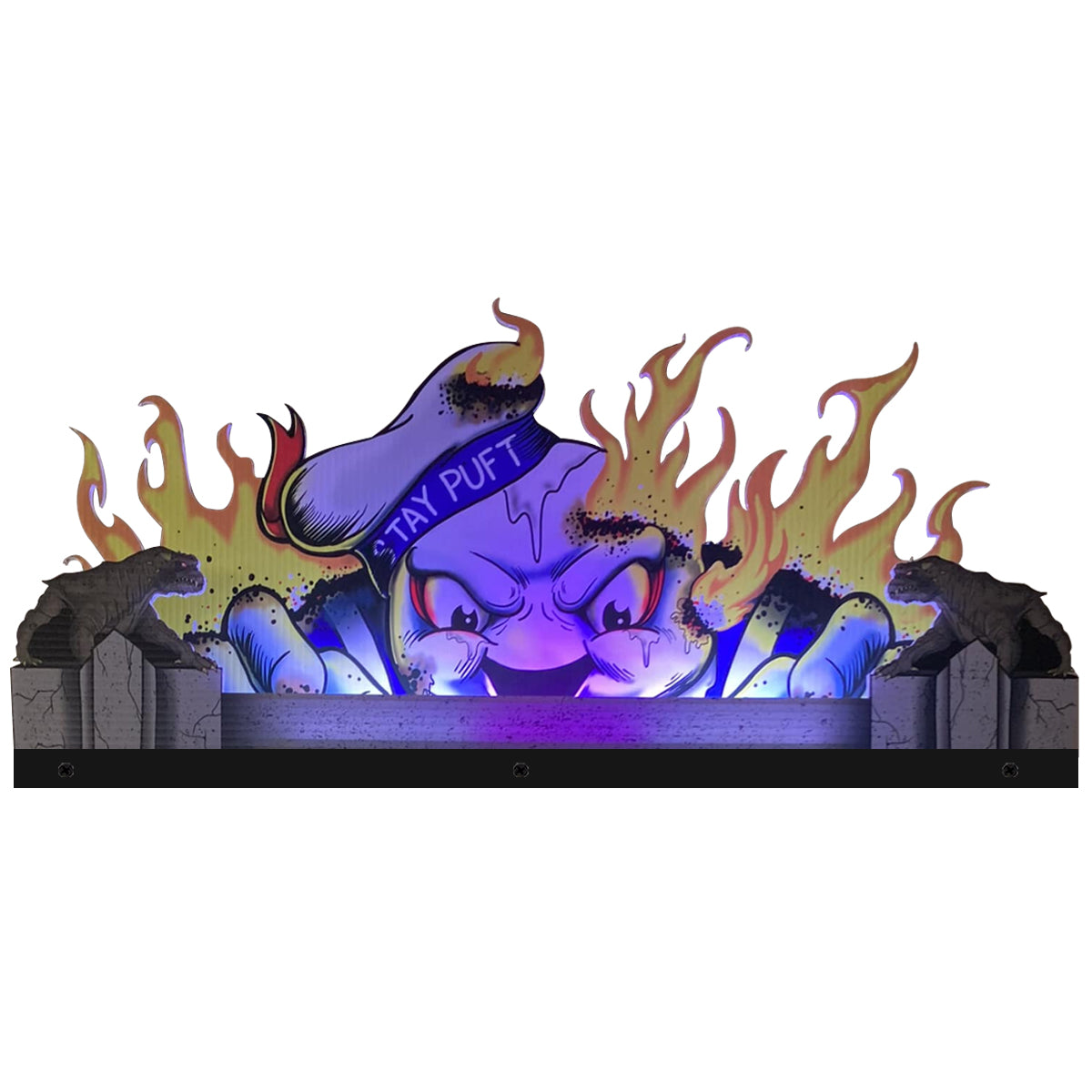 Stay Puft Marshmallow Man Arcade 3D Acrylic LED Topper, For Ghostbuster Arcade Game Art Repro Game Machine, Arcade Topper