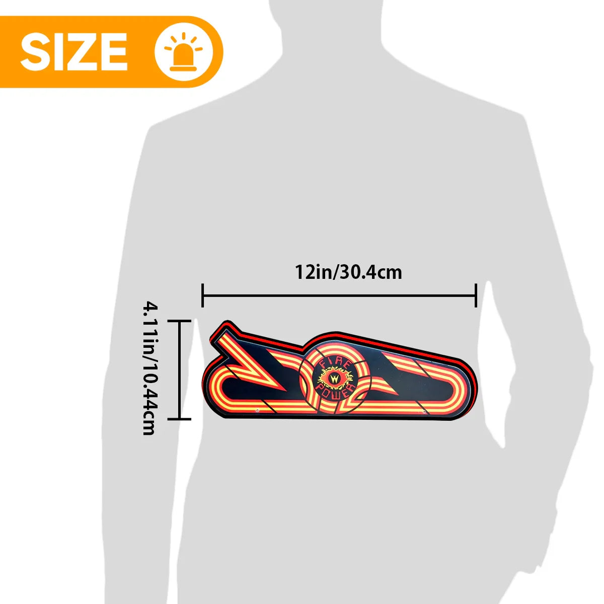 Topper Filliper LED-Leuchtkasten mit Fire Power Logo für Flipperautomaten, 3D-gedruckter Leuchtkasten, USB-betrieben und stufenlos dimmbar