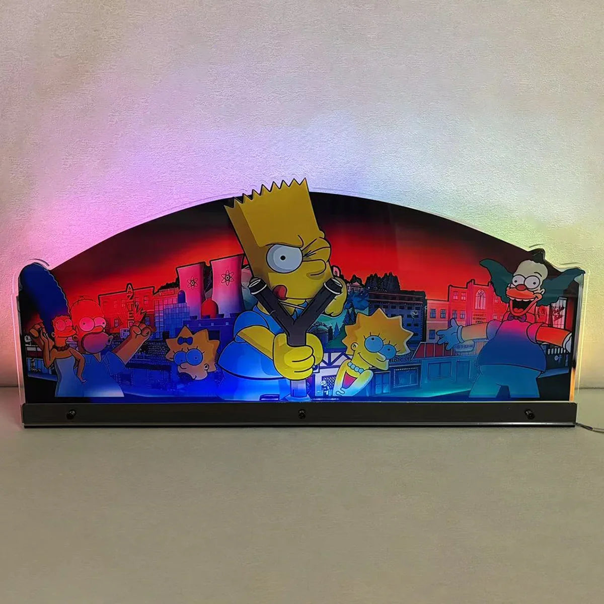 The SImpsons Pinball Party Topper, Pinball topper 3D Acrylic LED Topper, for Pinball Machine, Pinball Topper